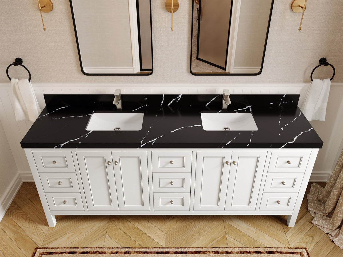 Nashville 84 in W x 22 in D Double Sink Bathroom Vanity
