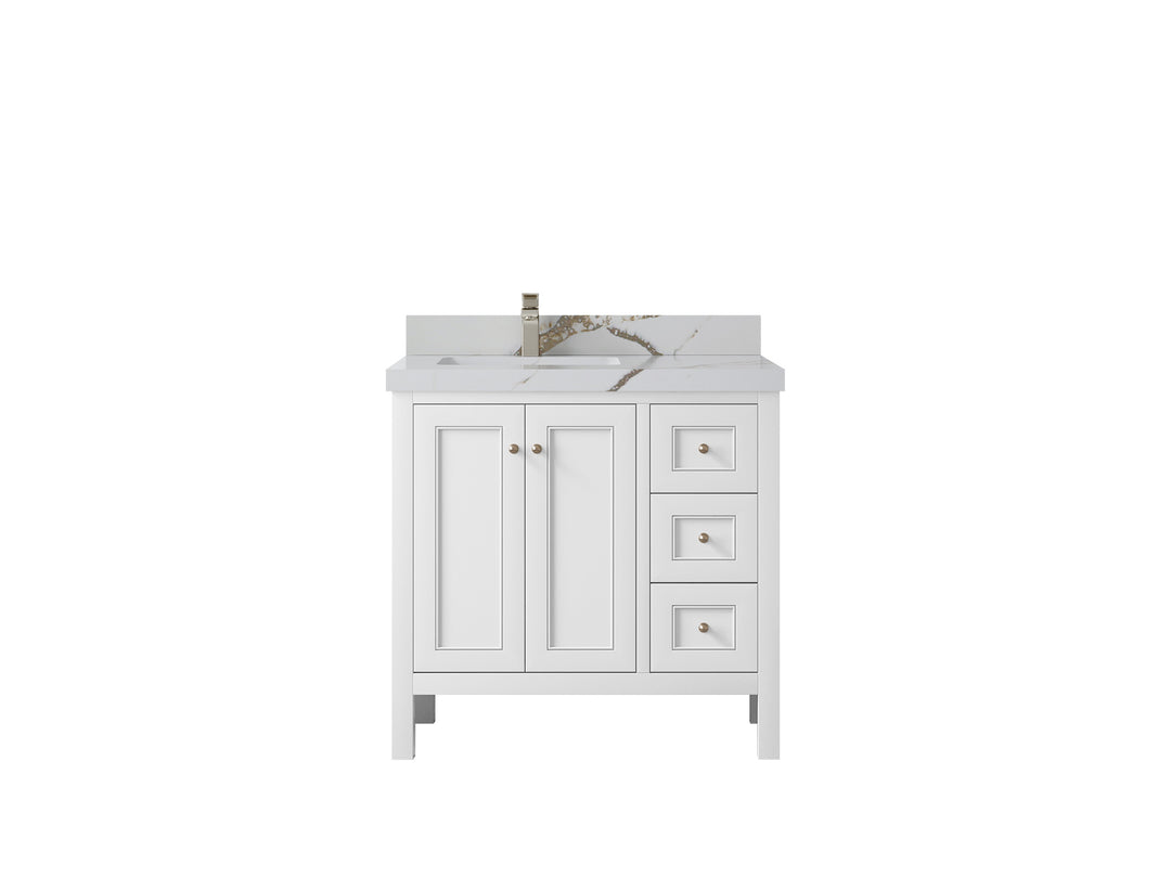 Nashville 36 in. W x 22 in. D Left Offset Sink Bathroom Vanity