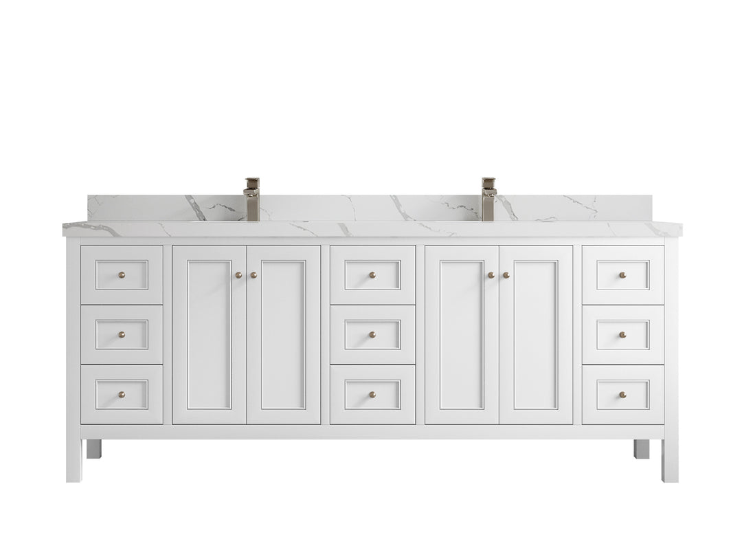Nashville 84 in W x 22 in D Double Sink Bathroom Vanity