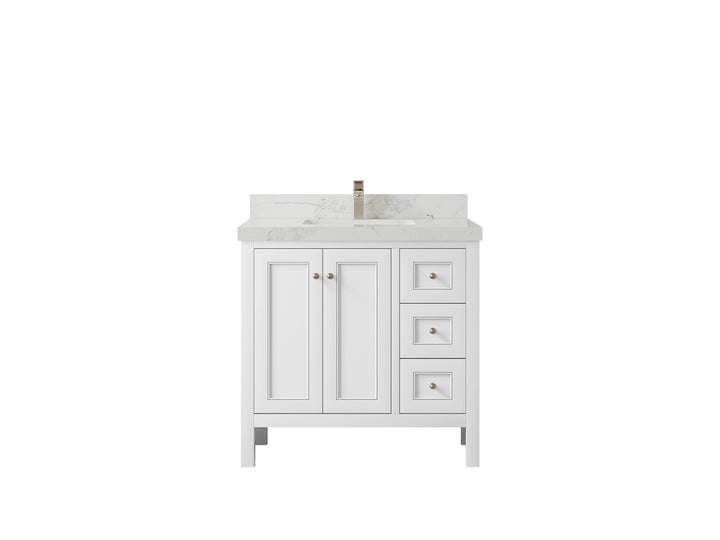 Nashville 36 in. W x 22 in. D Center Sink Bathroom Vanity - photo 23