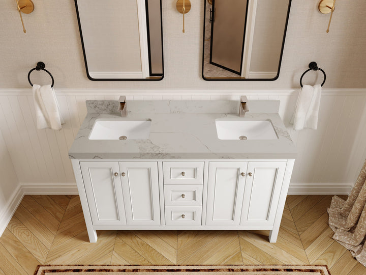 Nashville 60 in. W x 22 in. D Double Sink Bathroom Vanity - photo 20