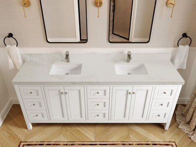 Nashville 84 in W x 22 in D Double Sink Bathroom Vanity