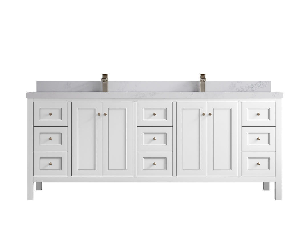 Nashville 84 in W x 22 in D Double Sink Bathroom Vanity