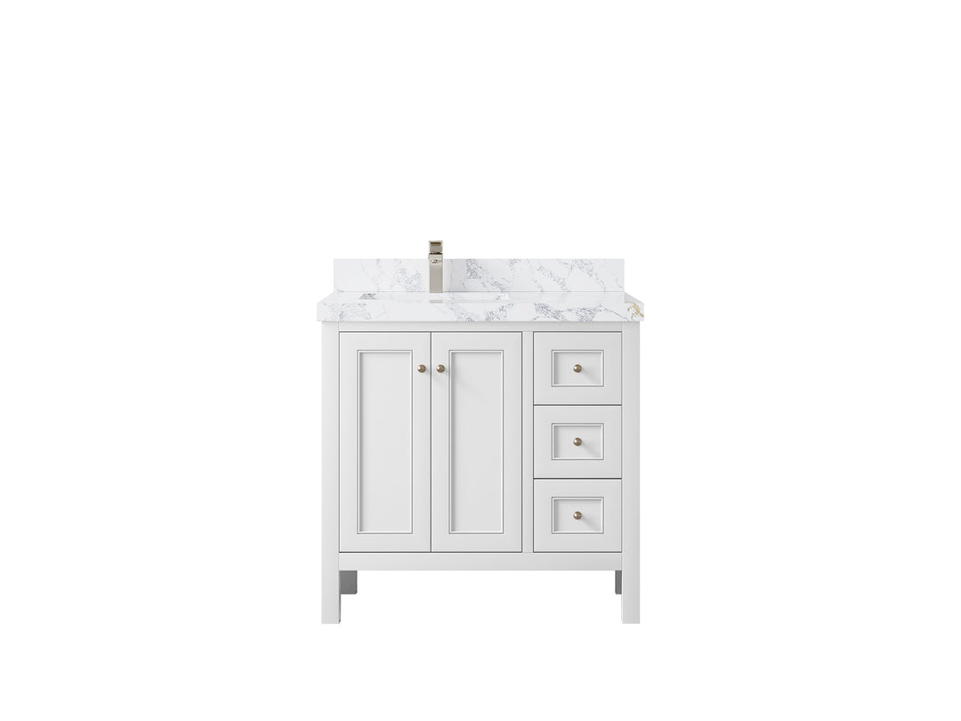 Nashville 36 in. W x 22 in. D Left Offset Sink Bathroom Vanity