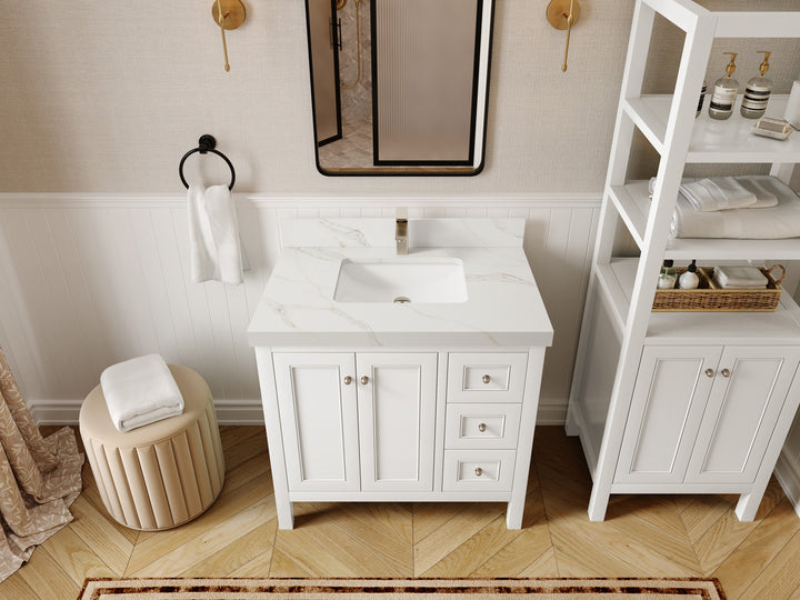 Nashville 36 in. W x 22 in. D Center Sink Bathroom Vanity - photo 26