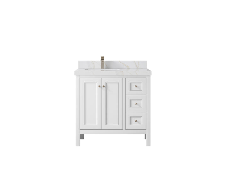 Nashville 36 in. W x 22 in. D Left Offset Sink Bathroom Vanity - photo 26