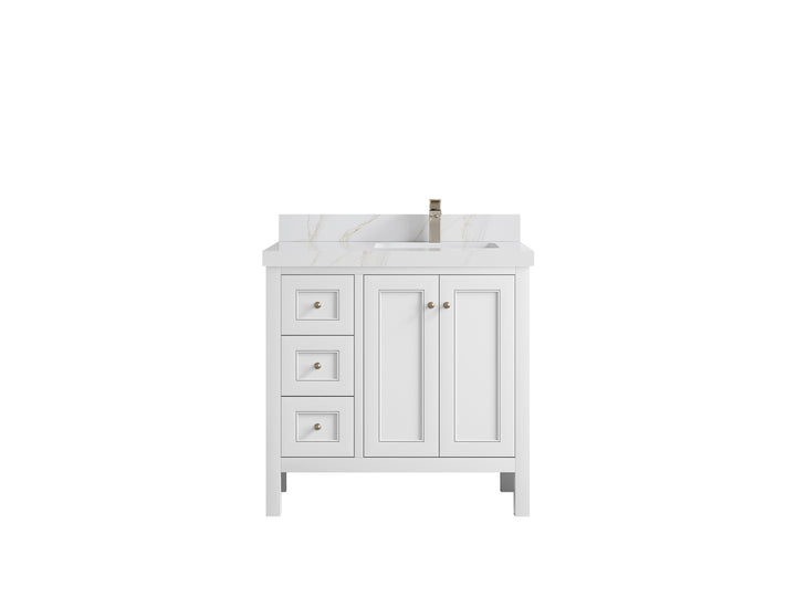 Nashville 36 in. W x 22 in. D Right Offset Sink Bathroom Vanity - photo 33