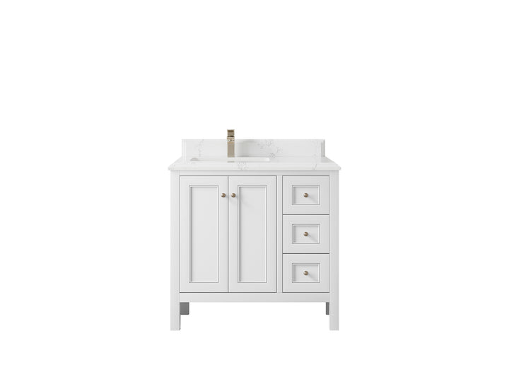 Nashville 36 in. W x 22 in. D Left Offset Sink Bathroom Vanity - photo 34