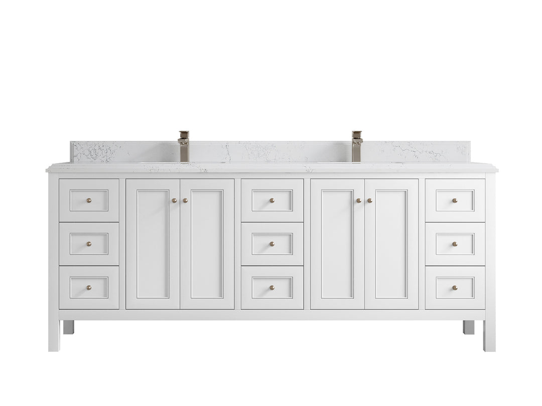 Nashville 84 in W x 22 in D Double Sink Bathroom Vanity