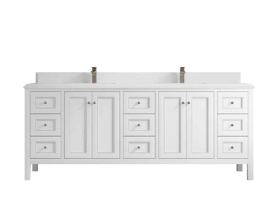 Nashville 84 in W x 22 in D Double Sink Bathroom Vanity