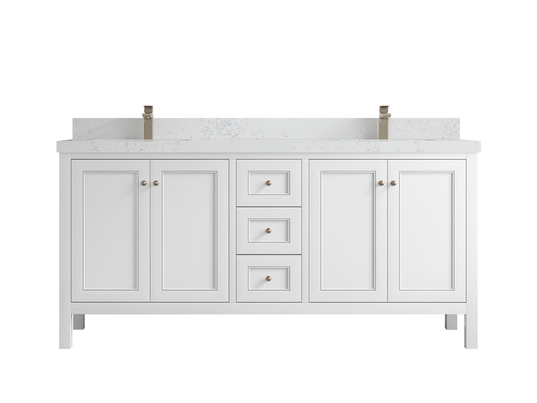 Nashville 72 in. W x 22 in. D Double Sink Bathroom Vanity