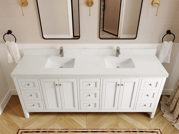 Nashville 84 in W x 22 in D Double Sink Bathroom Vanity - photo 46