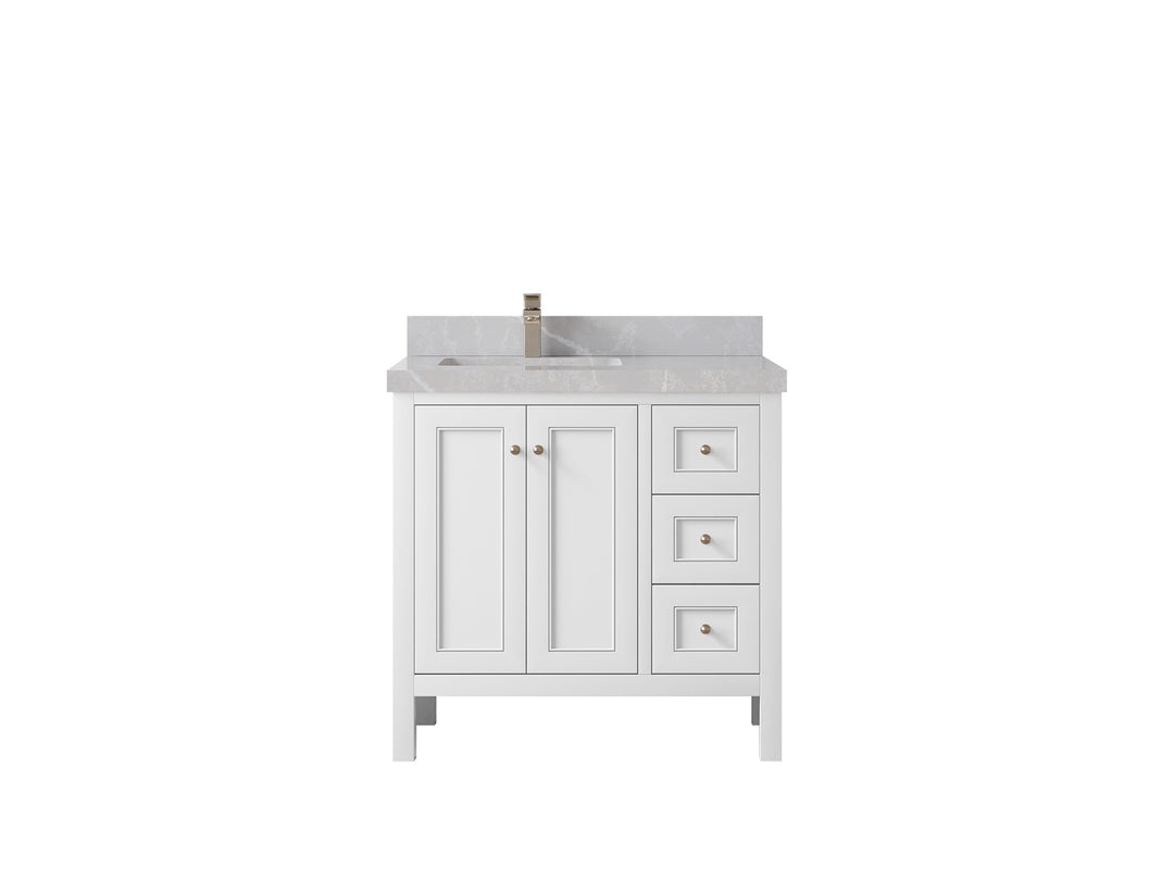 Nashville 36 in. W x 22 in. D Left Offset Sink Bathroom Vanity