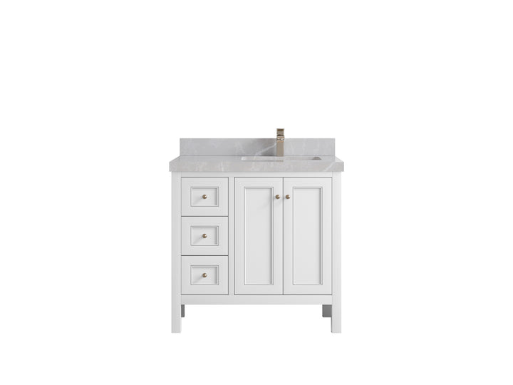 Nashville 36 in. W x 22 in. D Right Offset Sink Bathroom Vanity - photo 47