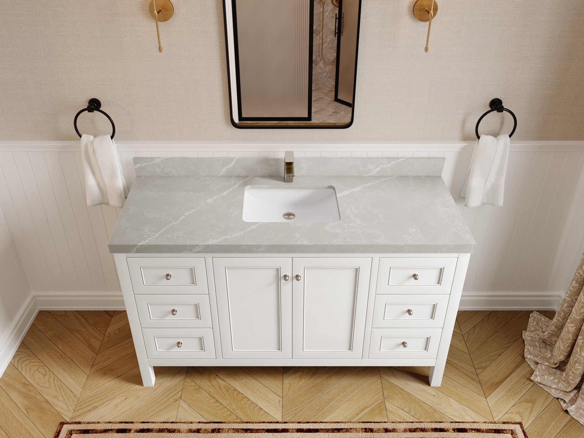 Nashville 60 in. W x 22 in. D Single Sink Bathroom Vanity
