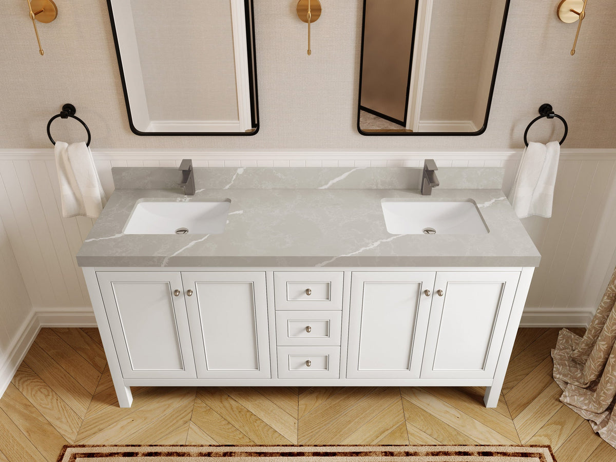 Nashville 72 in. W x 22 in. D Double Sink Bathroom Vanity