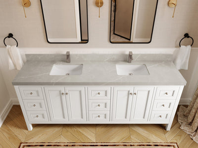 Nashville 84 in W x 22 in D Double Sink Bathroom Vanity