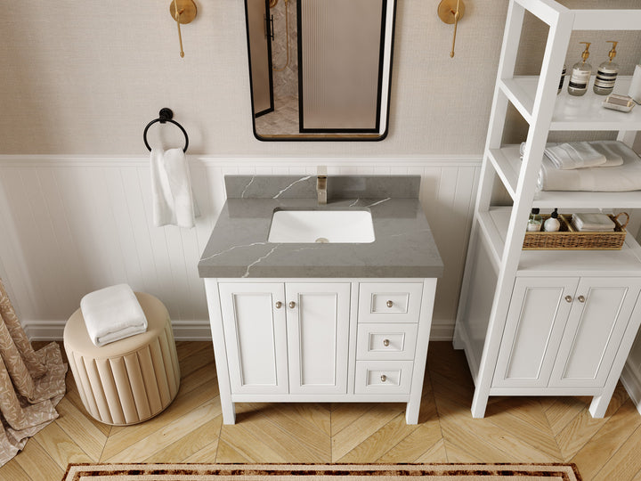 Nashville 36 in. W x 22 in. D Center Sink Bathroom Vanity - photo 42