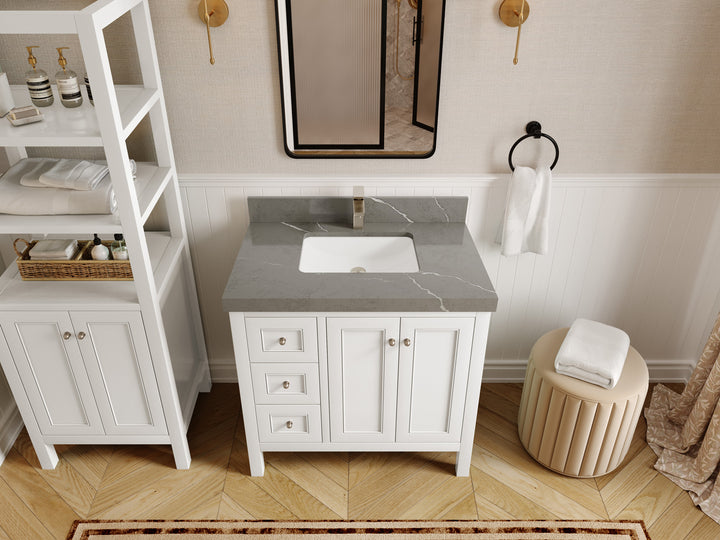 Nashville 36 in. W x 22 in. D Center Sink Bathroom Vanity - photo 43