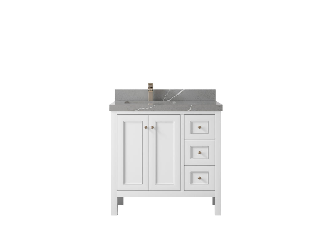 Nashville 36 in. W x 22 in. D Left Offset Sink Bathroom Vanity