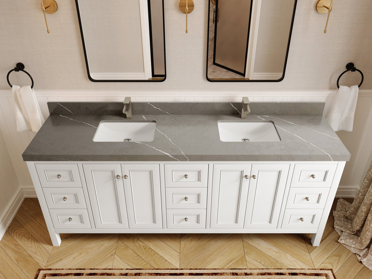 Nashville 84 in W x 22 in D Double Sink Bathroom Vanity