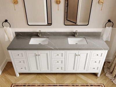 Nashville 84 in W x 22 in D Double Sink Bathroom Vanity