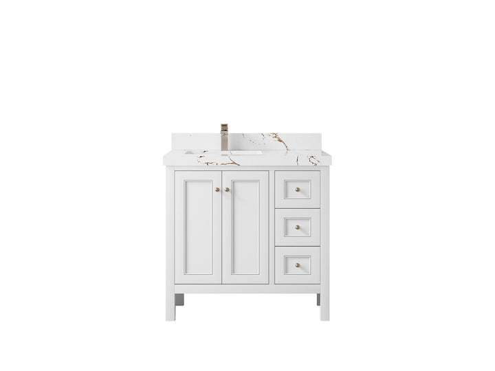 Nashville 36 in. W x 22 in. D Left Offset Sink Bathroom Vanity - photo 44