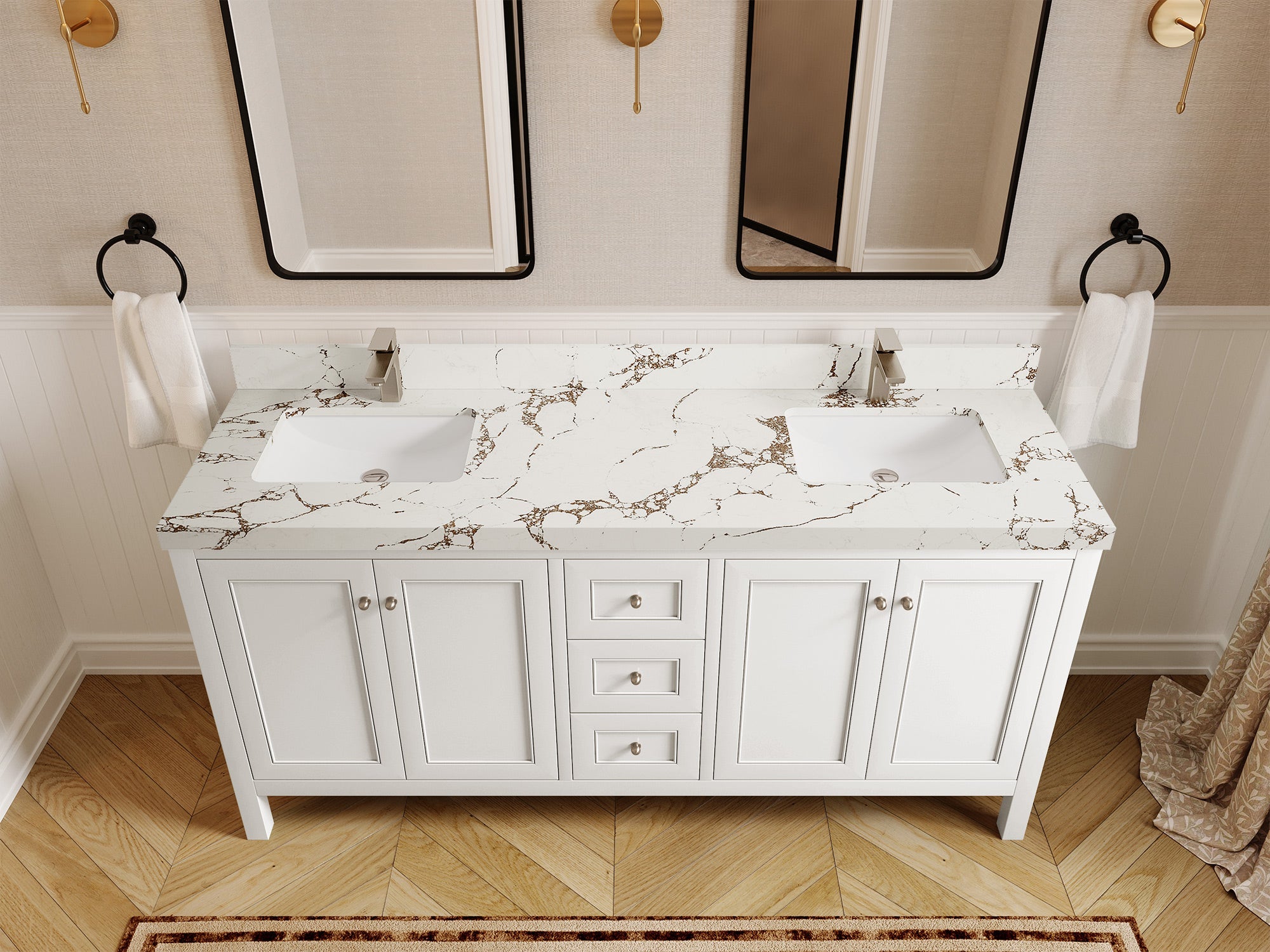 Nashville 72 in. W x 22 in. D Double Sink Bathroom Vanity