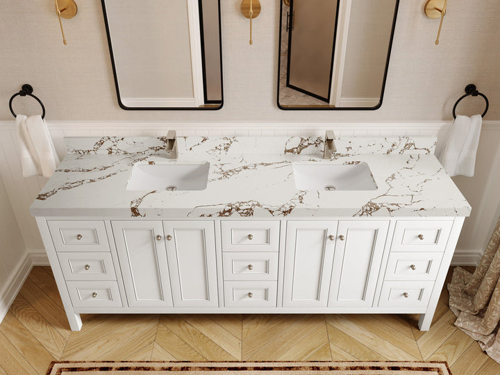 Nashville 84 in W x 22 in D Double Sink Bathroom Vanity - photo 26