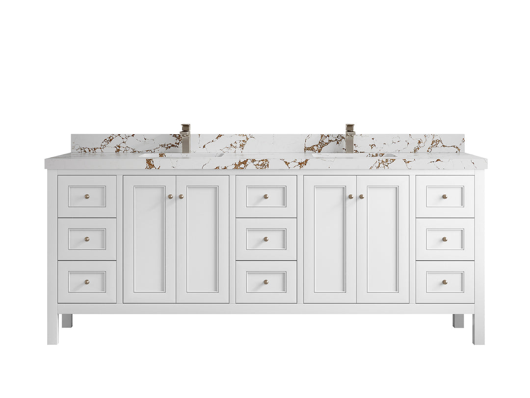 Nashville 84 in W x 22 in D Double Sink Bathroom Vanity