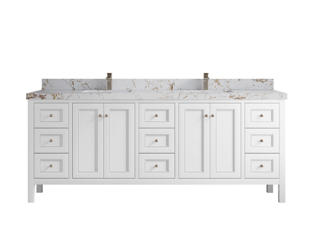Nashville 84 in W x 22 in D Double Sink Bathroom Vanity