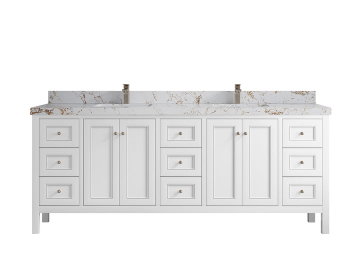 Nashville 84 in W x 22 in D Double Sink Bathroom Vanity - photo 29
