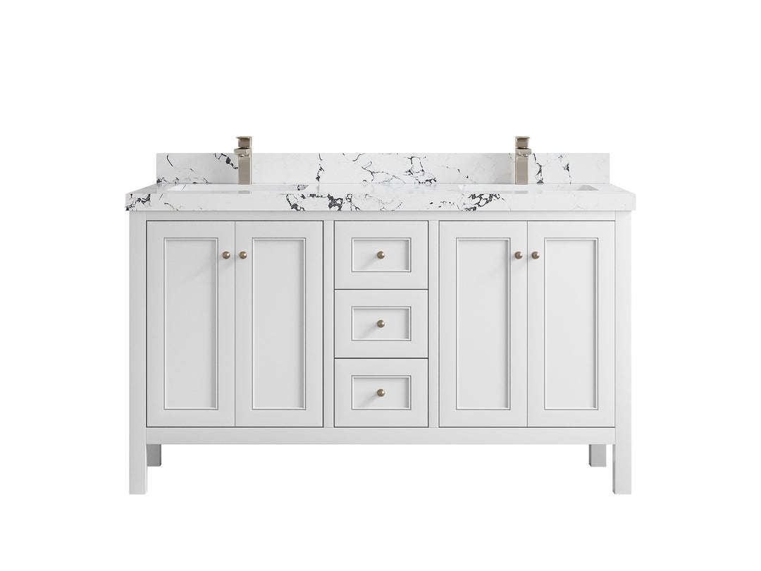 Nashville 60 in. W x 22 in. D Double Sink Bathroom Vanity