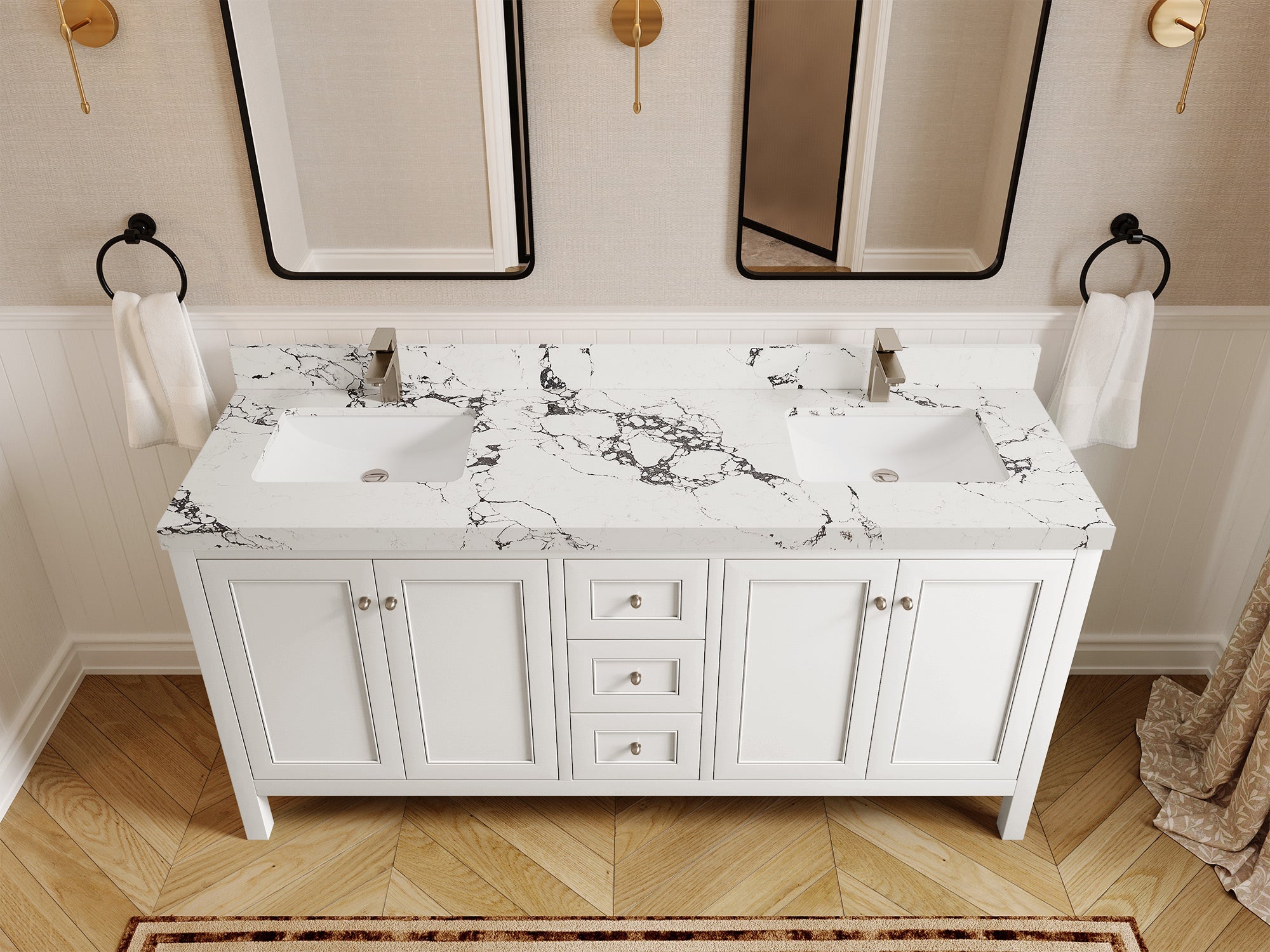 Nashville 72 in. W x 22 in. D Double Sink Bathroom Vanity