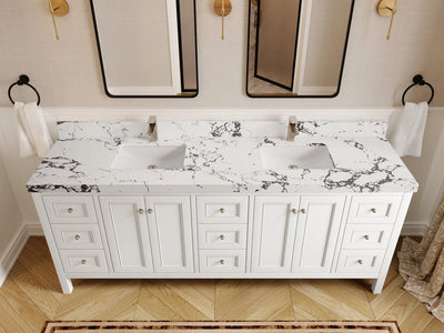 Nashville 84 in W x 22 in D Double Sink Bathroom Vanity