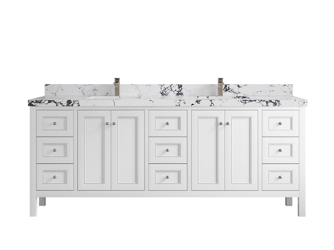 Nashville 84 in W x 22 in D Double Sink Bathroom Vanity