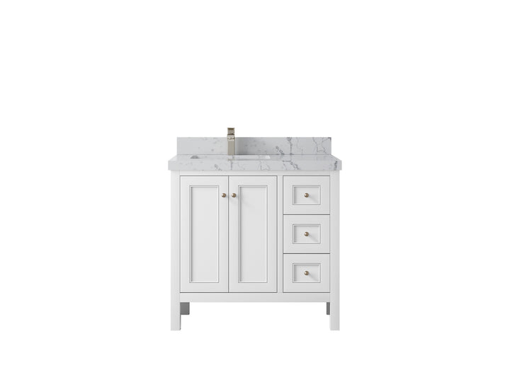 Nashville 36 in. W x 22 in. D Left Offset Sink Bathroom Vanity - photo 12