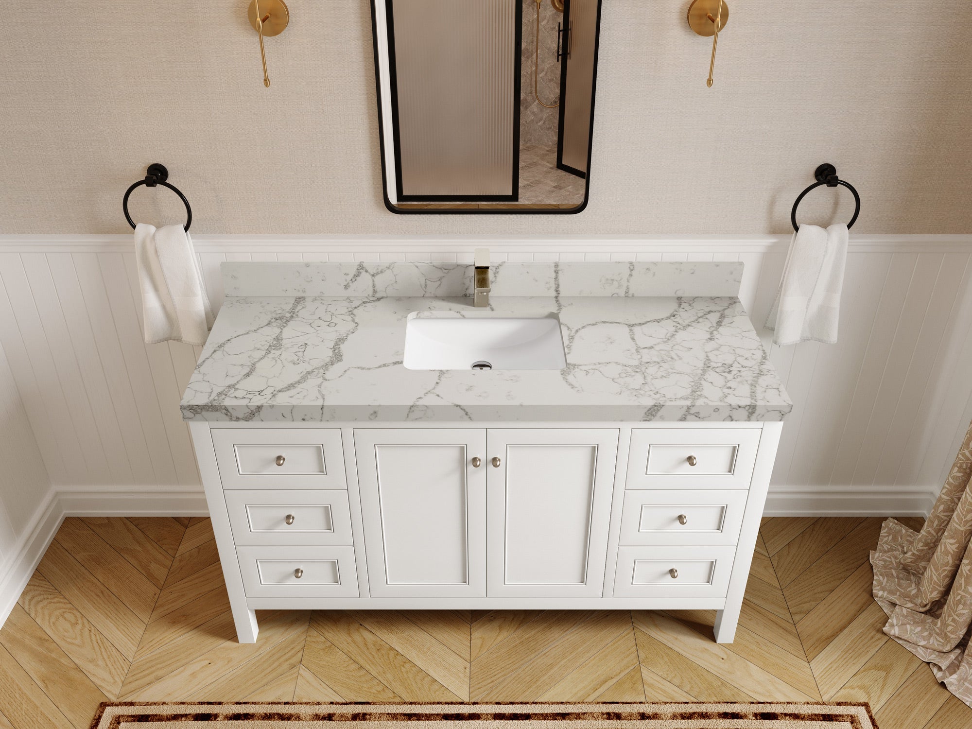 Nashville 60 in. W x 22 in. D Single Sink Bathroom Vanity