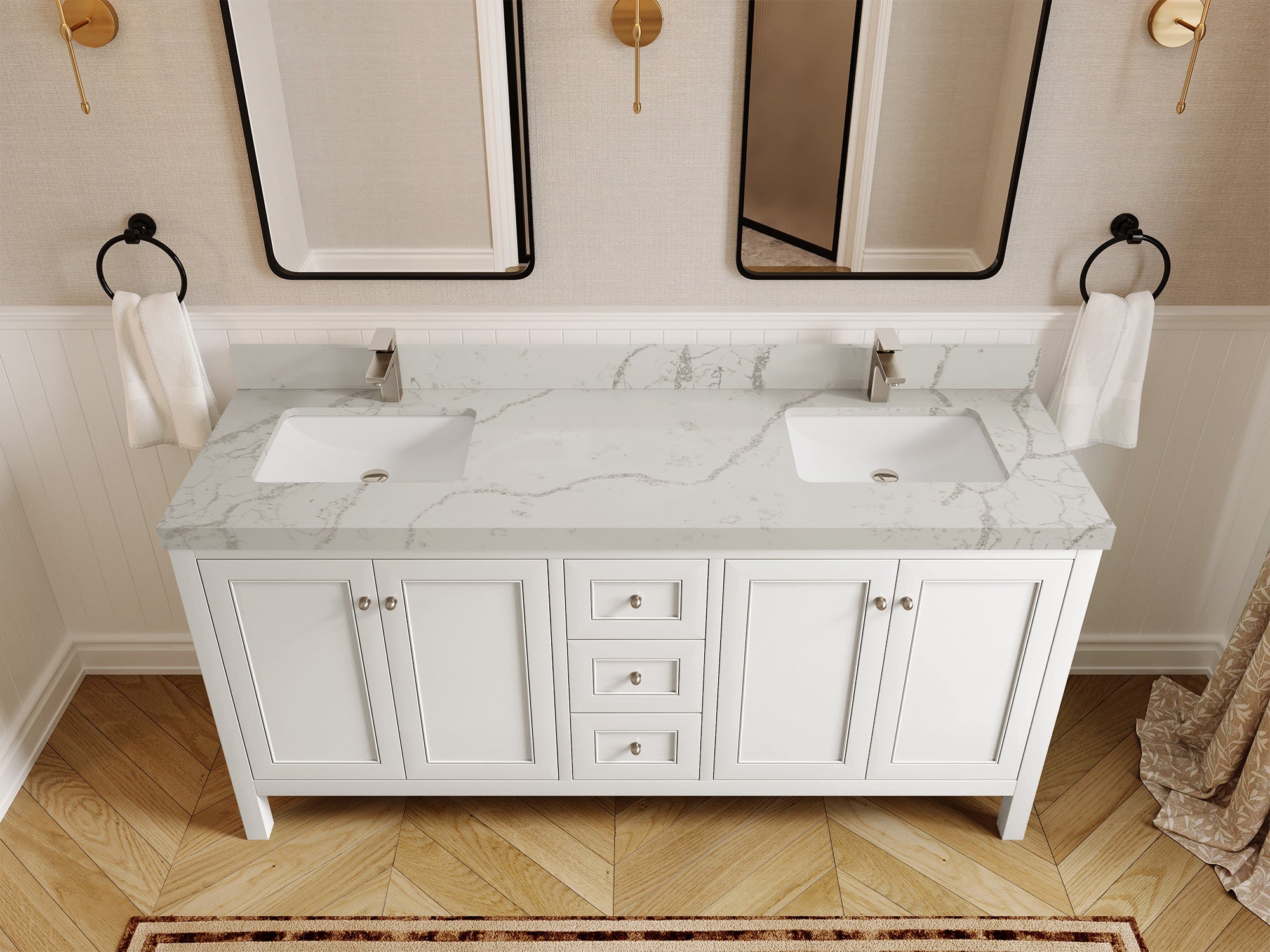 Nashville 72 in. W x 22 in. D Double Sink Bathroom Vanity