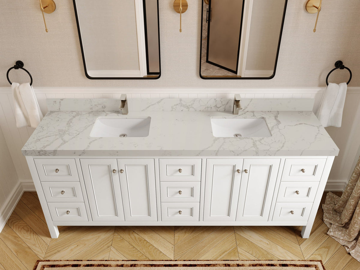 Nashville 84 in W x 22 in D Double Sink Bathroom Vanity
