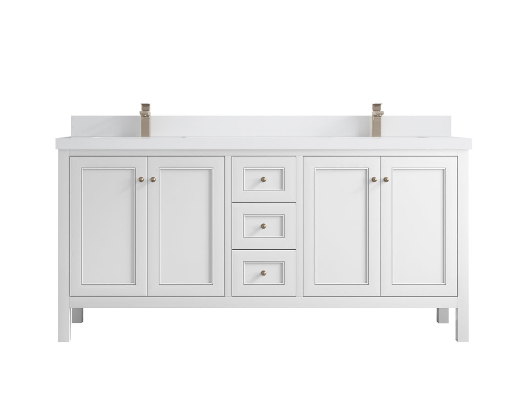 Nashville 72 in. W x 22 in. D Double Sink Bathroom Vanity