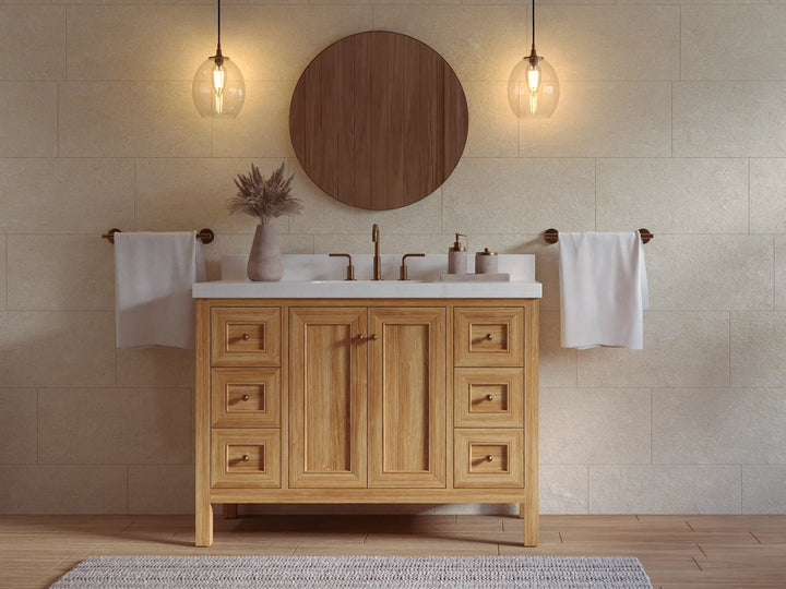 Nashville Teak Wood 48 in. W x 22 in. D Single Sink Bathroom Vanity - photo 5