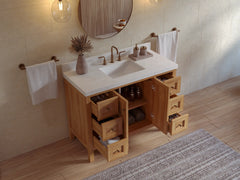 Nashville Teak Wood 48 in. W x 22 in. D Single Sink Bathroom Vanity - photo 4