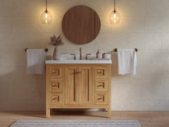 Nashville Teak Wood 42 in. W x 22 in. D Single Sink Bathroom Vanity - photo 5