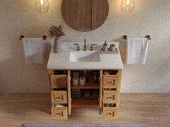 Nashville Teak Wood 42 in. W x 22 in. D Single Sink Bathroom Vanity - photo 2