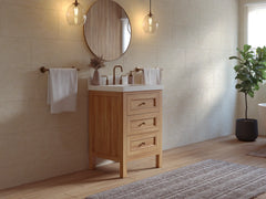 Nashville Teak Wood 24 in. W x 22 in. D Single Sink Bathroom Vanity - photo 3
