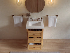 Nashville Teak Wood 24 in. W x 22 in. D Single Sink Bathroom Vanity - photo 2