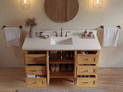 Nashville Teak Wood 60 in. W x 22 in. D Single Sink Bathroom Vanity - photo 2