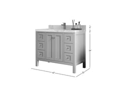 Nashville 42 in. W x 22 in. D Single Sink Bathroom Vanity - photo 2