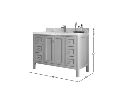 Nashville 48 in. W x 22 in. D Single Sink Bathroom Vanity